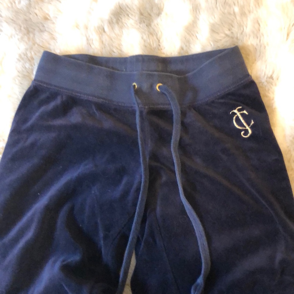 Juicy couture navy velour track pants xs